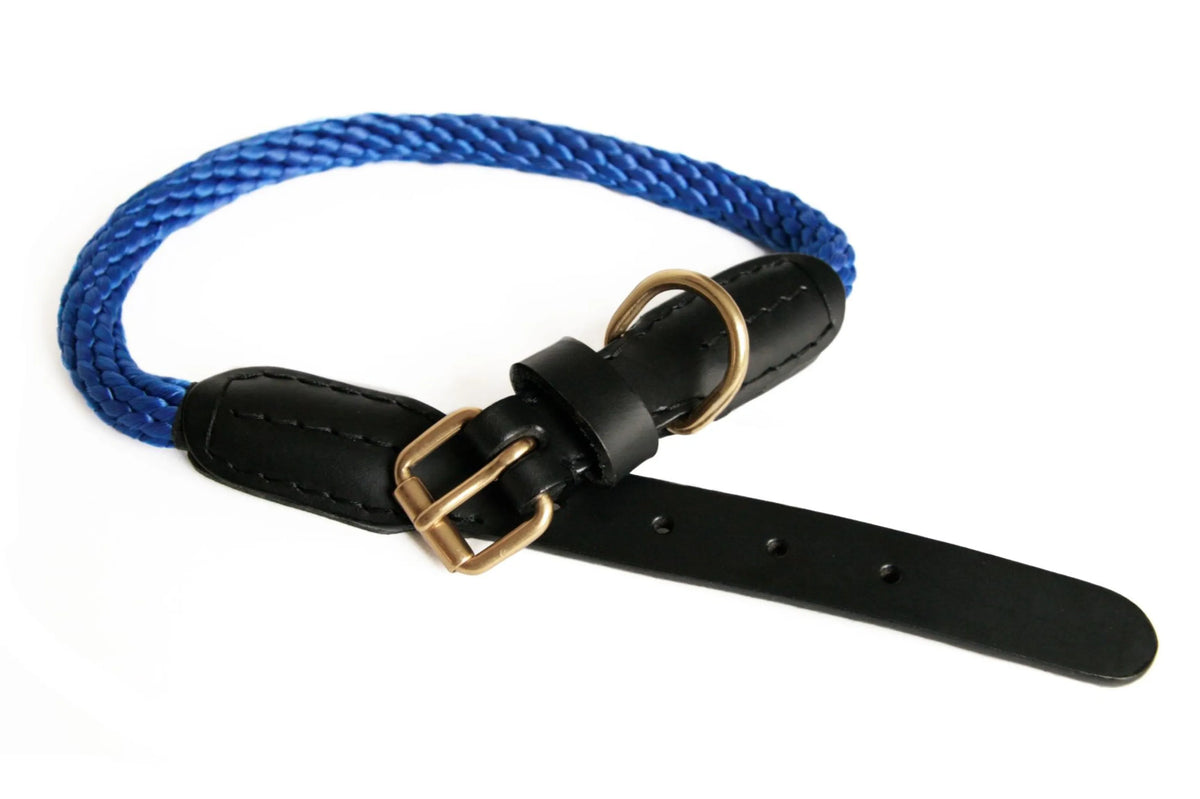 Rope and Leather Collar with Buckle (26 in)